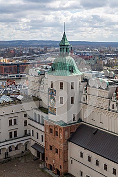 High angle view at The Ducal Castle in Szczecin, Poland. photo